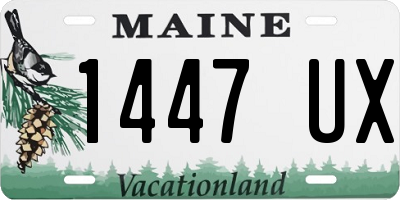 ME license plate 1447UX