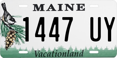 ME license plate 1447UY