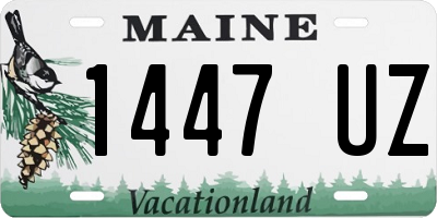 ME license plate 1447UZ