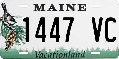 ME license plate 1447VC