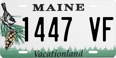 ME license plate 1447VF