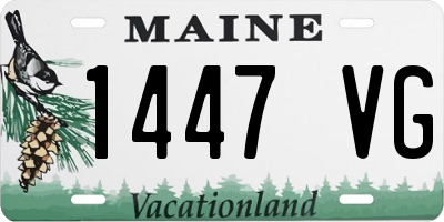 ME license plate 1447VG