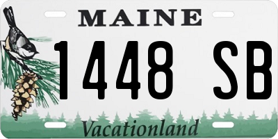 ME license plate 1448SB