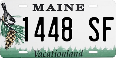 ME license plate 1448SF