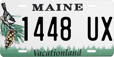 ME license plate 1448UX