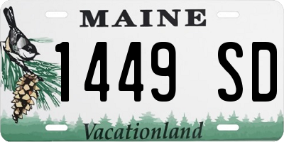 ME license plate 1449SD