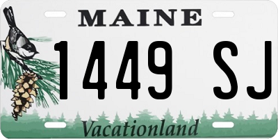 ME license plate 1449SJ