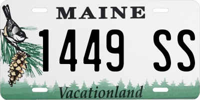 ME license plate 1449SS