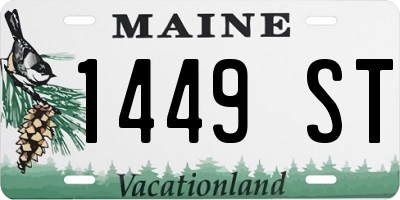 ME license plate 1449ST