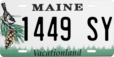 ME license plate 1449SY