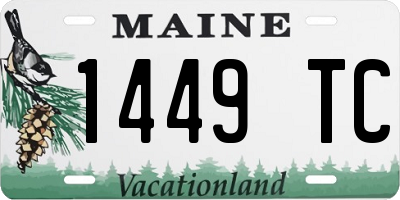 ME license plate 1449TC