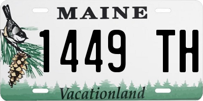ME license plate 1449TH