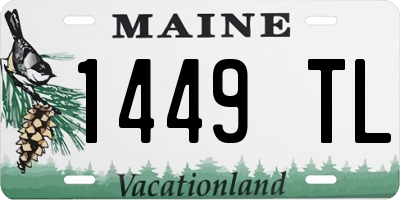 ME license plate 1449TL