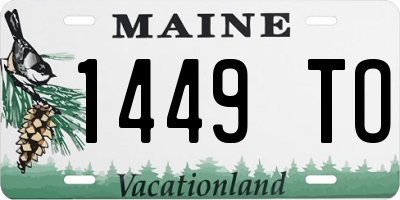 ME license plate 1449TO