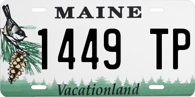 ME license plate 1449TP