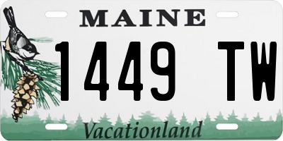 ME license plate 1449TW