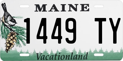 ME license plate 1449TY
