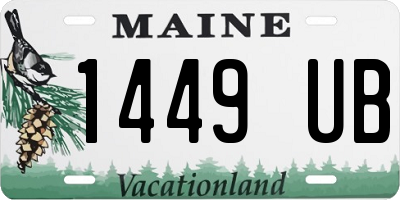 ME license plate 1449UB