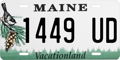 ME license plate 1449UD
