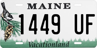 ME license plate 1449UF