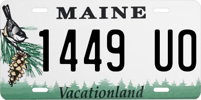 ME license plate 1449UO