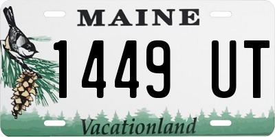 ME license plate 1449UT