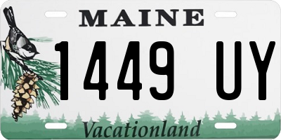 ME license plate 1449UY