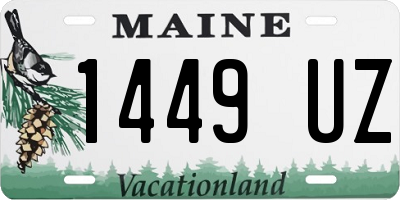 ME license plate 1449UZ