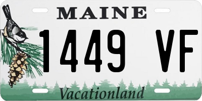 ME license plate 1449VF