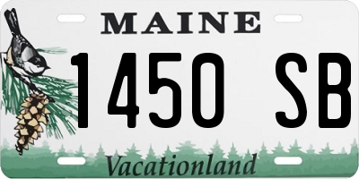 ME license plate 1450SB