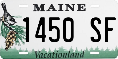 ME license plate 1450SF