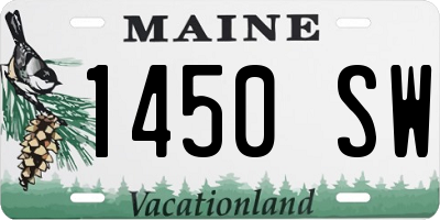 ME license plate 1450SW