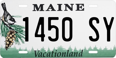 ME license plate 1450SY