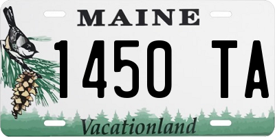 ME license plate 1450TA