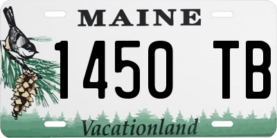 ME license plate 1450TB