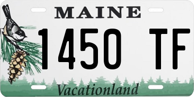 ME license plate 1450TF