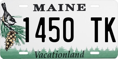 ME license plate 1450TK