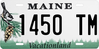 ME license plate 1450TM