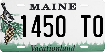 ME license plate 1450TO