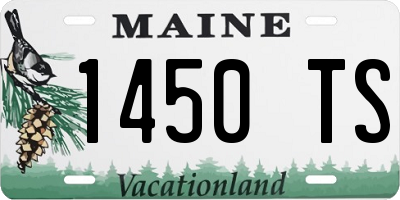 ME license plate 1450TS