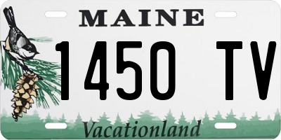 ME license plate 1450TV