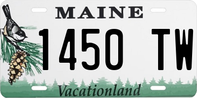 ME license plate 1450TW