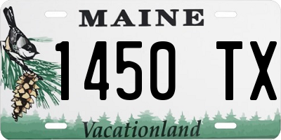 ME license plate 1450TX