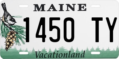 ME license plate 1450TY
