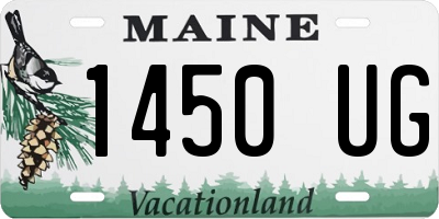 ME license plate 1450UG
