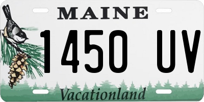 ME license plate 1450UV