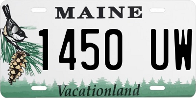 ME license plate 1450UW
