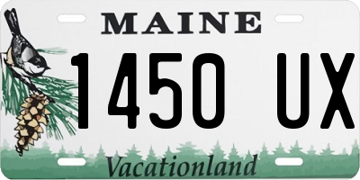 ME license plate 1450UX