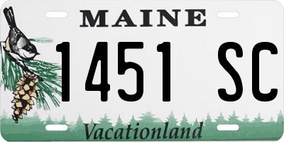 ME license plate 1451SC