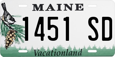 ME license plate 1451SD